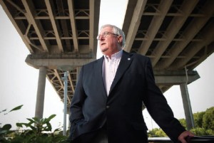 Mayor Billy Swails, Mt Pleasant Mayor with the Arthur Ravenel Bridge in the background