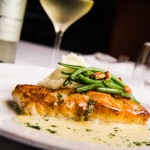 Market fish with lime beurre blanc, mashed potatoes, thin green beans and pecans, available only at Red Drum in Mount Pleasant.