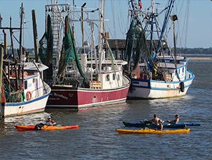 Kayaking on Shem Creek in Mount Pleasant, SC