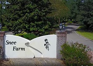 Snee Farm's entrance, Mt. Pleasant, South Carolina