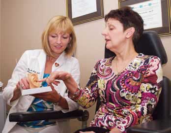 Dr. Larkin with patient