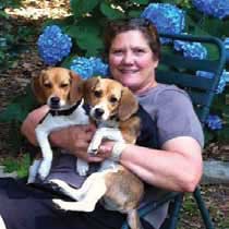 Linda Page, Mayor of the Town of Mount Pleasant with her 2 beagles