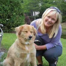 Michelle Cieslak, owner of Pleasant Paws Dayspa in Mount Pleasant with her pet