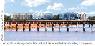 An artist’s rendering of what Tides will look like when the fourth building is completed