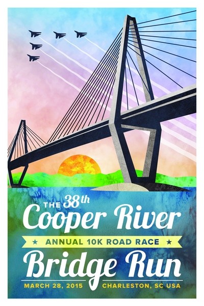 2015 Cooper River Bridge Run winning design for 2015 by Shea Tighe