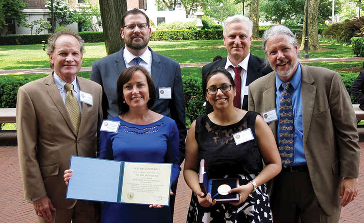 Front row: The reporters who worked on the Pulitzer Prize winning piece: Left to right: Doug Pardue, Jennifer Berry Hawes, Natalie Caula Hauff and Glenn Smith. They were joined by Post and Courier Executive Editor Mitch Pugh and former Editorial Director of the Center for Investigative Reporting Mark Katches.