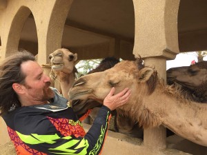 Angelo with Camels Merzouga Rally Morocco May 2016