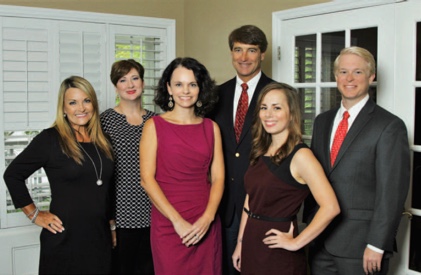 left to right - Front row: Patty Humphrey, Debbie Barrineau and nicole love. Back row: Kelley Sassard, Dixon Pearce and Ryan Patterson.