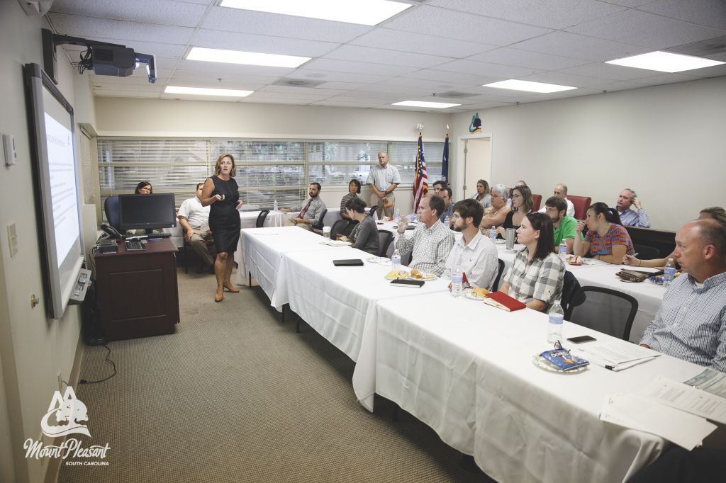 Director of Planning & Development speaks during a recent Code for Lunch event.