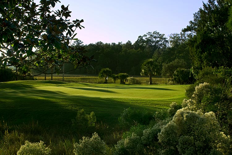 9th hole at Dunes West golf course