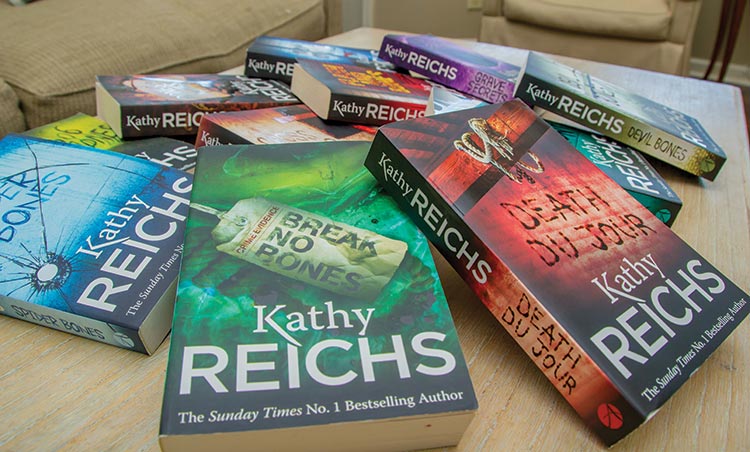 a collection of Kathy Reichs books