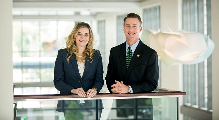 Executive Programs Manager Lauren Sims and Town Administrator Eric DeMoura co-managed the construction of the new Town Hall.