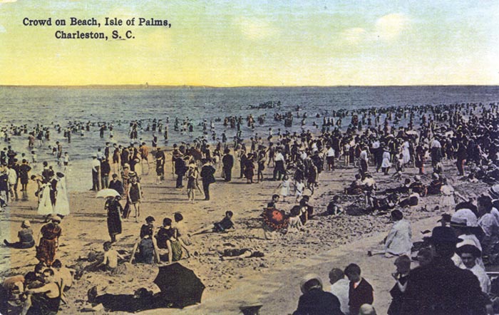 Isle of Palms, SC Historic photo - a crowd on the beach