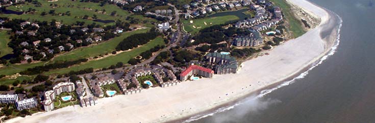 Isle of Palms, South Carolina beach aerial photo