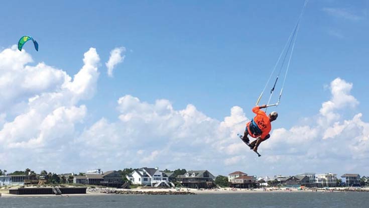 Kiteboarding. Photo courtesy of Sealand Adventure Sports