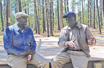 John Wright (left) with Richard Habersham