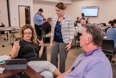 Special Events Manager Nicole Harvey, Emergency Manager Amanda Knight and Deputy Director of the Recreation Department Jimmy Millar.