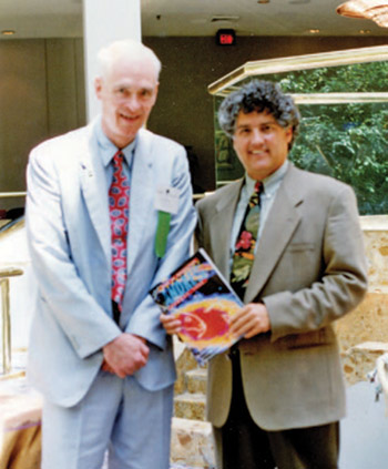 Bill Macchio, right, with Bill Gray, former hurricane forecaster with the University of Colorado.