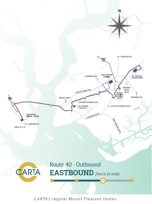 CARTA’s regular Mount Pleasant routes.