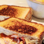 Lobster Grilled Cheese with scratch-made soup at Burtons Grill & Bar