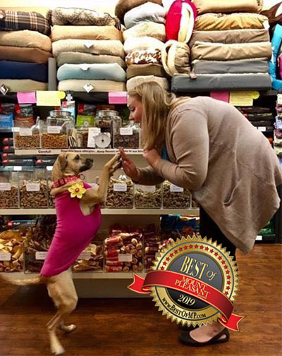 Hairy Winston was named 2019 Best Pet Store by the readers of Mount Pleasant Magazine