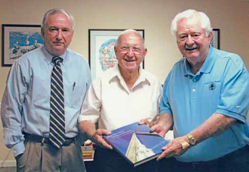 Mac Burdette, left, with former Mount Pleasant Mayors