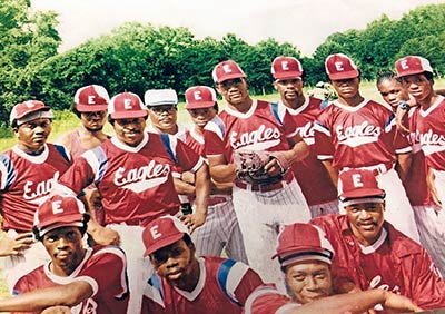 Members of the 10 Mile Eagles, in a photo taken in 1980.