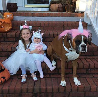 Sydney and Baby Hazel withdog, Houser