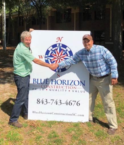 Chris Cochran, left, and Rusty Holt, co-owners of Blue Horizon Construction.