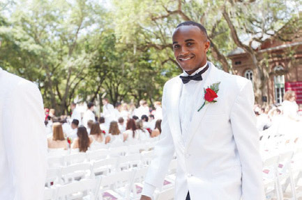 Graduation photo at the Cistern (photo courtesy of College of Charleston)