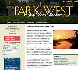 Park West homes neighborhood website