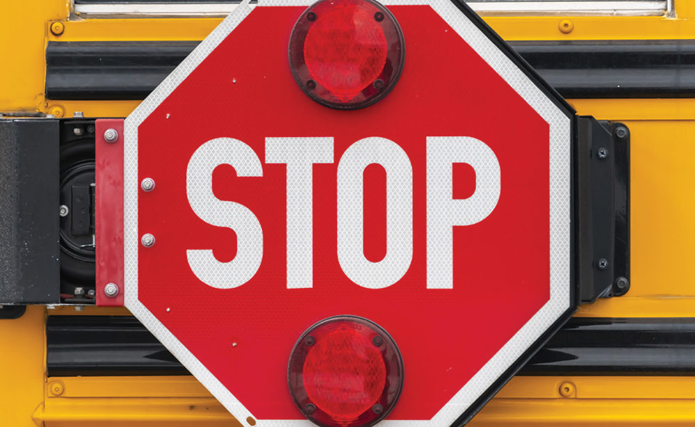 School Bus stop sign - School bus safety