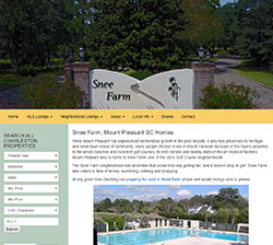 Snee Farm Homes, Mount Pleasant website