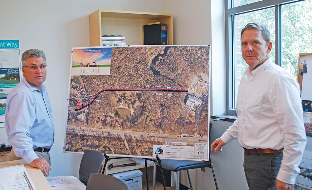 Mount Pleasant Transportation Director Brad Morrison, left, and Transportation Infrastructure Division Chief Paul Lykins