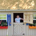 Elia’s new playhouse is just the right size for her.