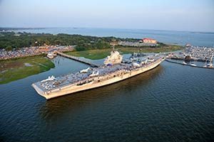 Aerial photo of Patriots Point in Mount Pleasant, SC