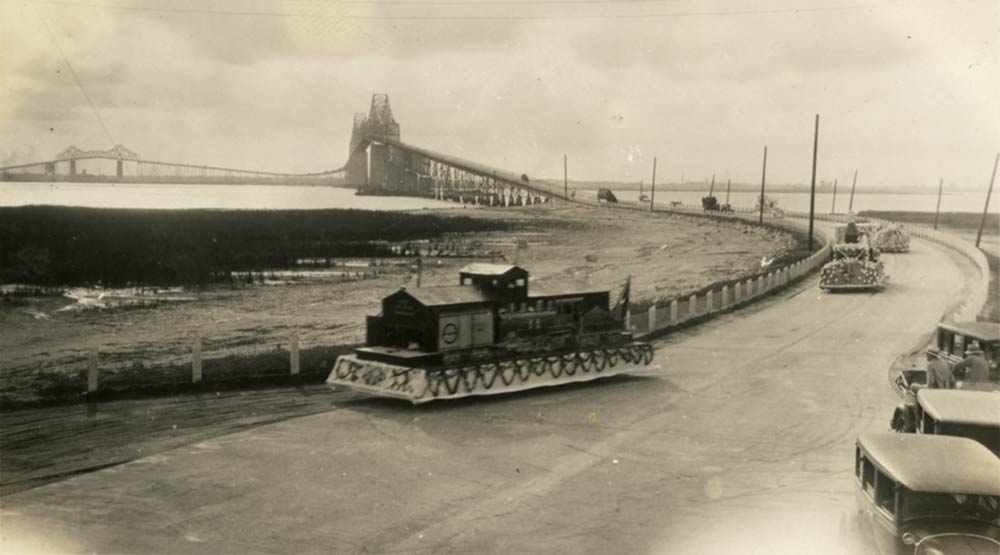 1929 parade celebrating the Cooper River Bridge