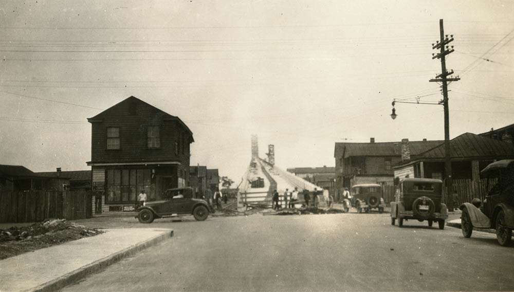 downtown Charleston bridge historic photo