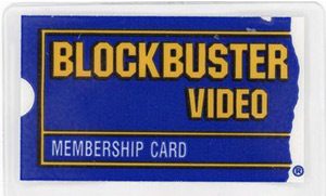 Blockbuster Video membership card