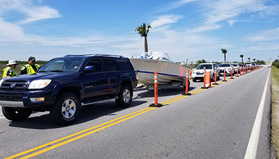 Sullivan's Island, SC checkpoint during the 2020 coronavirus pandemic