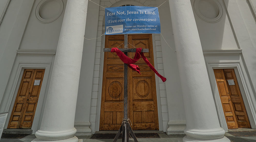 Church sign- Fear Not, Jesus is Lord. (Even over the coronavirus)