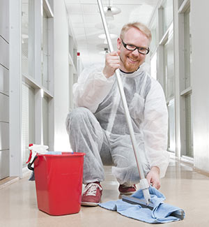 A medical custodial worker