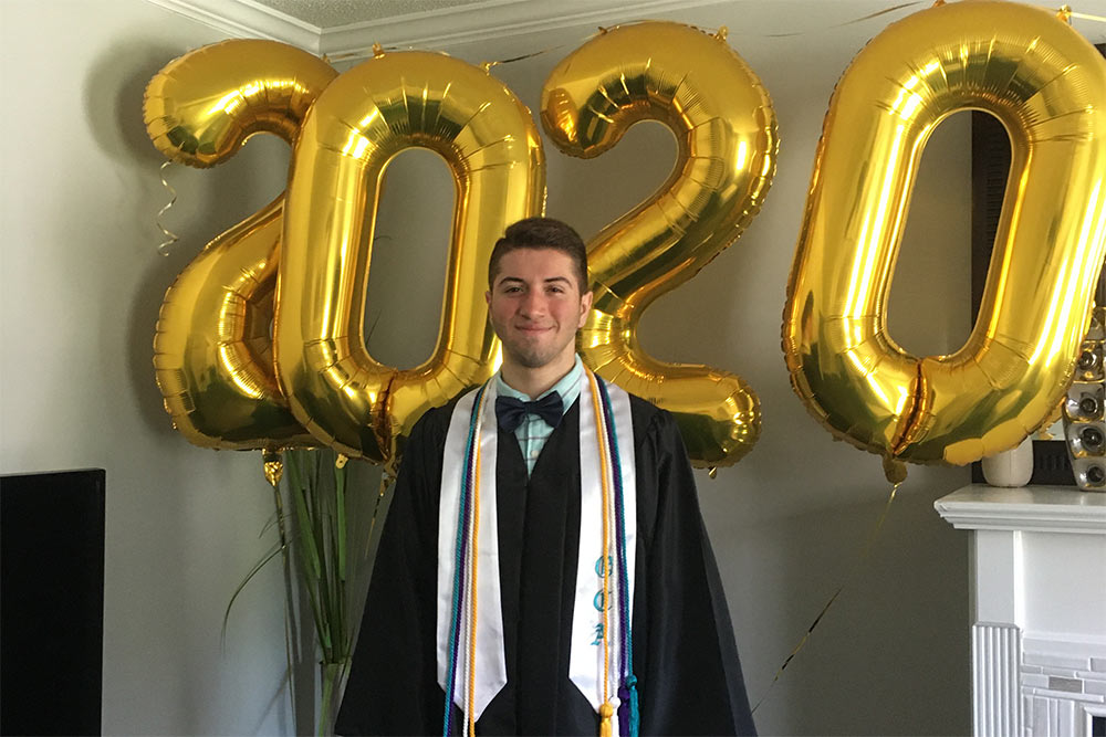 Jorge Riesgo, senior graduate of the class of 2020 at Oceanside Collegiate Academy