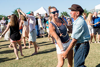 Melissa Magwood joined her father for a dance at the Blessing of the Fleet Festival.