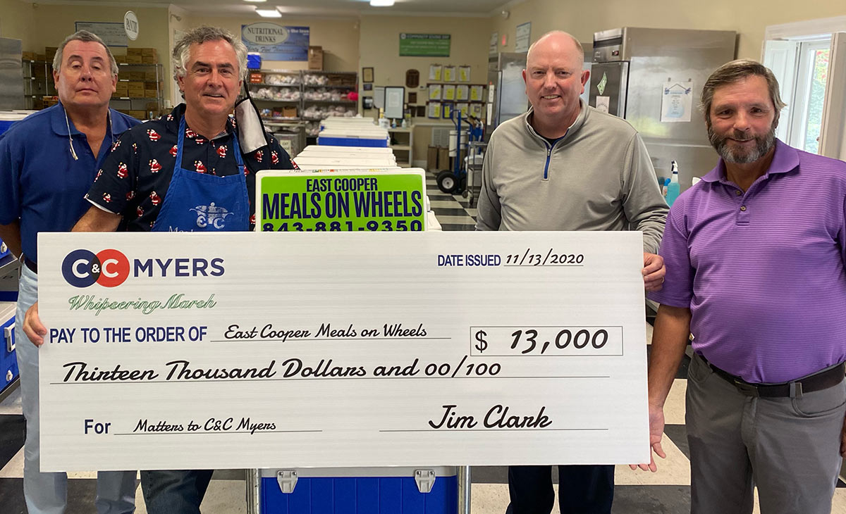 C&C Myers and the Whispering Marsh neighborhood hosted a golf tournament benefiting East Cooper Meals on Wheels, and this year they raised $13,000.