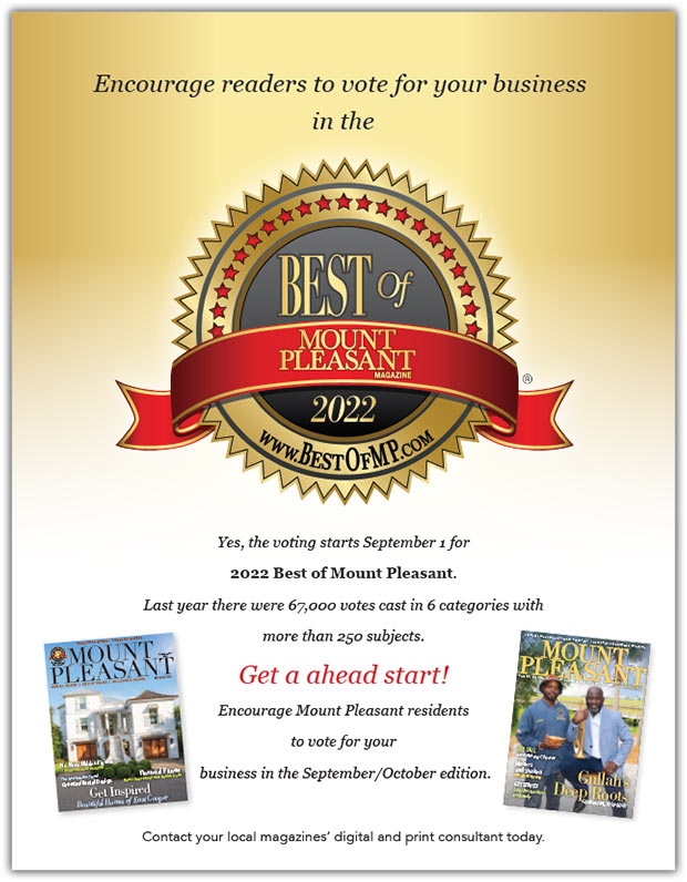Best of Mount Pleasant 2022 "Encourage Readers to Vote" flyer