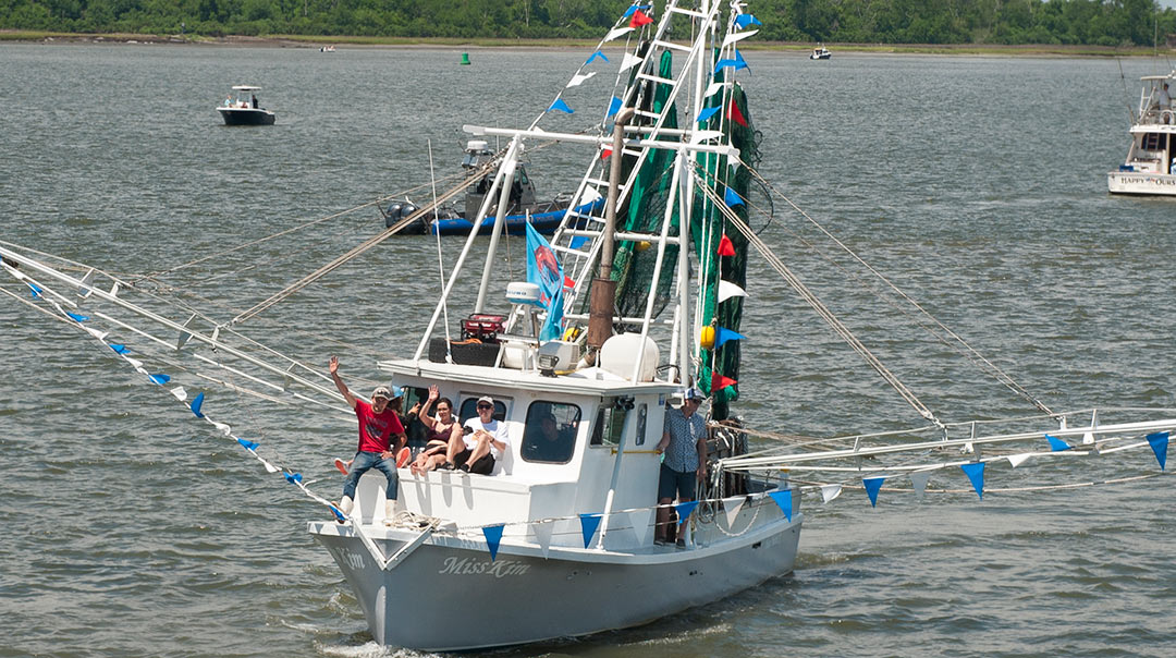 Freeman proudly debuted the Miss Kim at this year’s blessing of the fleet prior to her first season of Lowcountry shrimping.