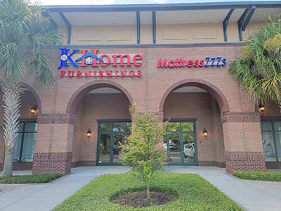 J&K Home Furnishings outside store photo in Belle Hall Shopping Center, Mount Pleasant, SC.