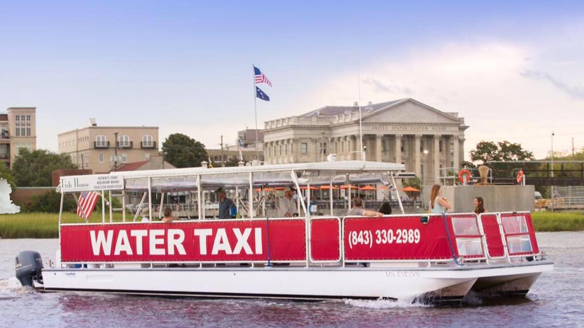 Charleston Water Taxi, photo of a Sightseeing Boat Cruise. 2 Departure Points in Mount Pleasant and 2 Departure Points in Charleston, SC.