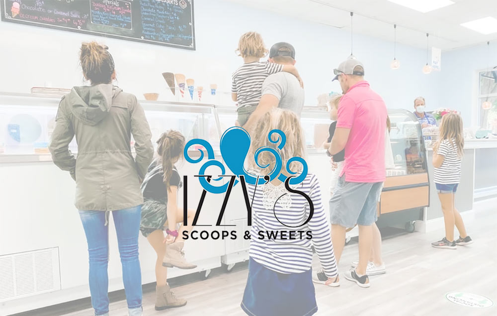 Izzy's Scoops & Sweets Ice Cream Shop in The Shoppes at Seaside Farms in Mount Pleasant, SC